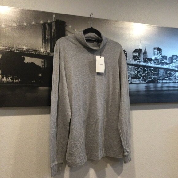 New! Theory Air cashmere Turtleneck Sz L - Picture 2 of 7